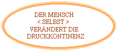 Leitsatz: Der Mensch selbst verändert die Druckkontinenz